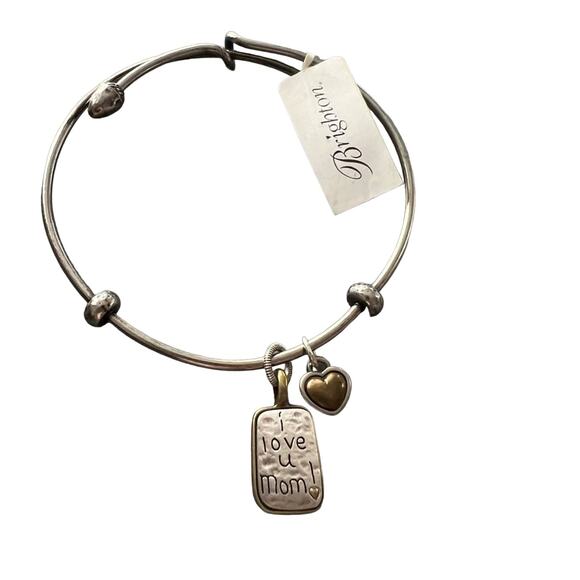 Brighton I Love U Mom Bangle Bracelet NEW - Picture 1 of 8